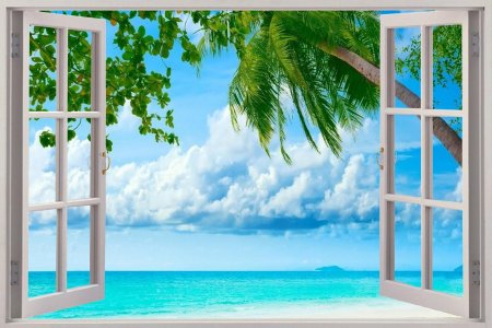 Фотообои окно с видом