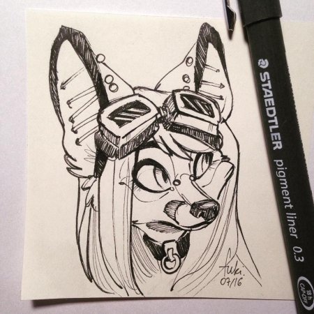 Рисования фурри в скетчбуке