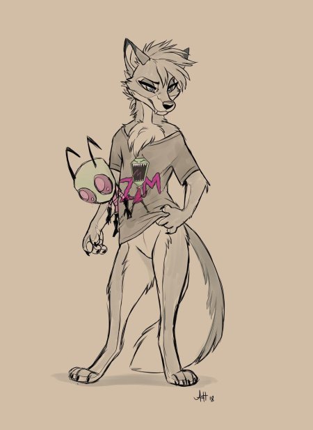 Фурри для срисовки в полный рост