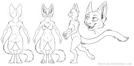 Фурри референс лайн лиса