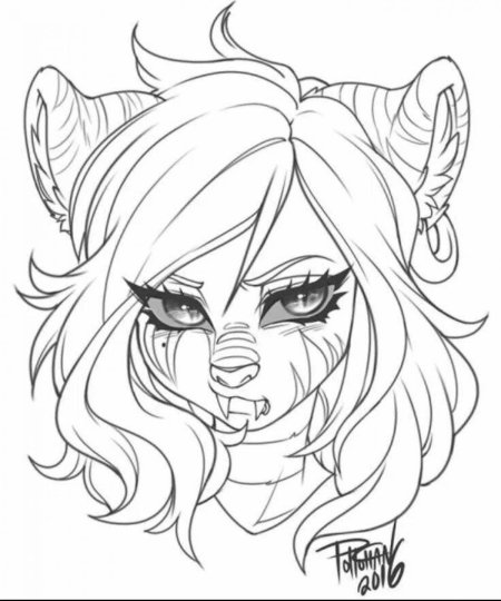 Раскраска фурри