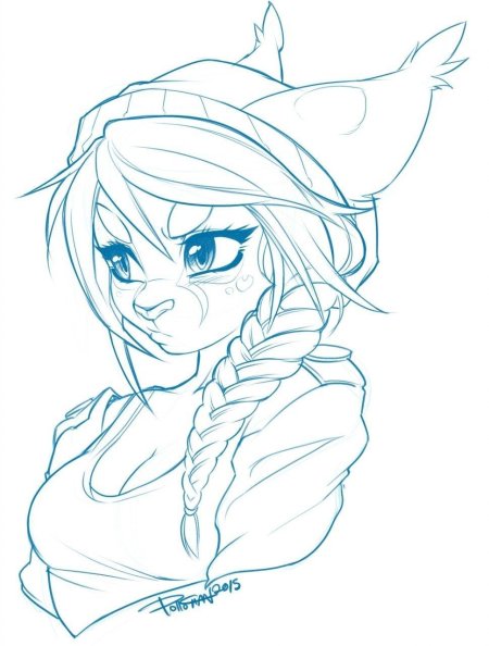 Лёгкий стиль рисования фурии