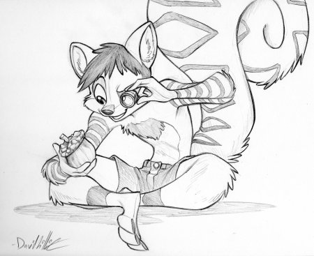 Фурри рисунок карандашом