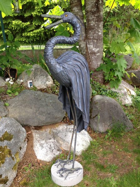 Riverfront park скульптура цапля