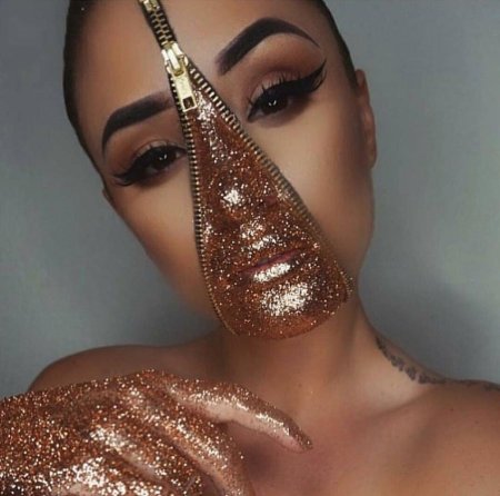 Макияж с блестками