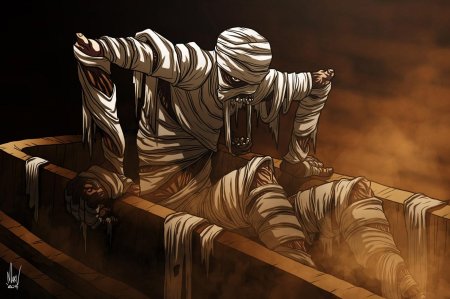 Мумия имхотеп в бинтах