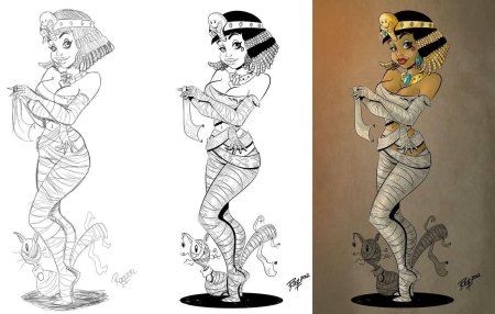 Девушка мумия арт