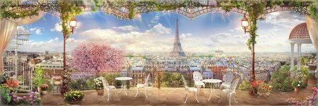 Фреска париж эйфелева башня