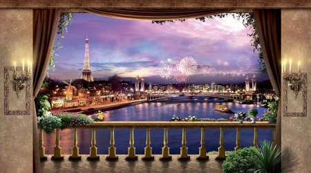 Фреска париж балкончик