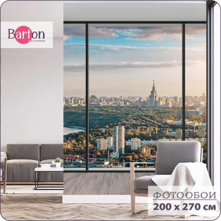 Фотообои вид на город из окна