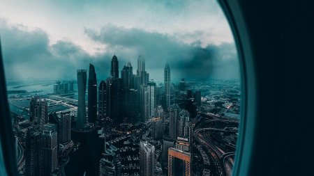 Дубай марина с высоты птичьего полета