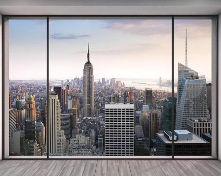 Фотообои окно в нью-йорк
