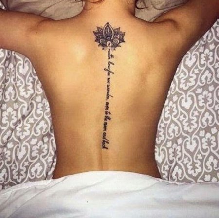 Тату на позвоночник для девушек