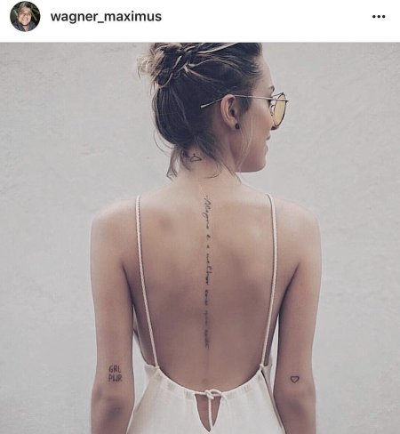 Тату на спине для девушек