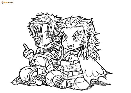 Раскраска клинок рассекающего демона