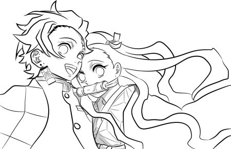 Танджиро раскраска