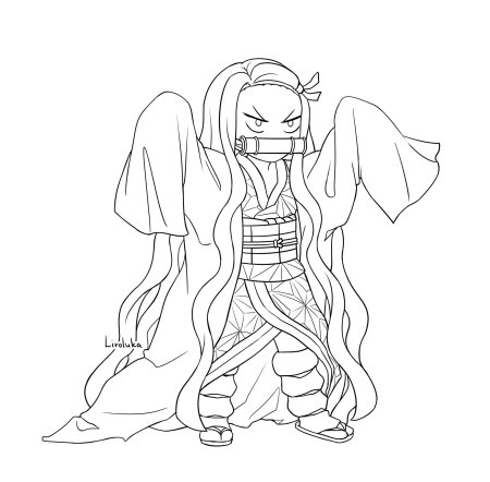 Раскраска аниме незуко