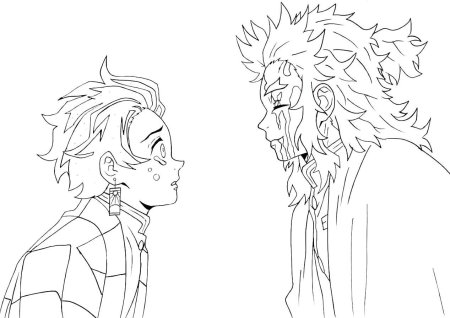 Раскраска клинок рассекающего демона