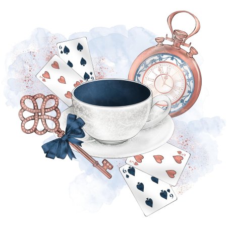 Алиса в стране чудес безумное чаепитие иллюстрации