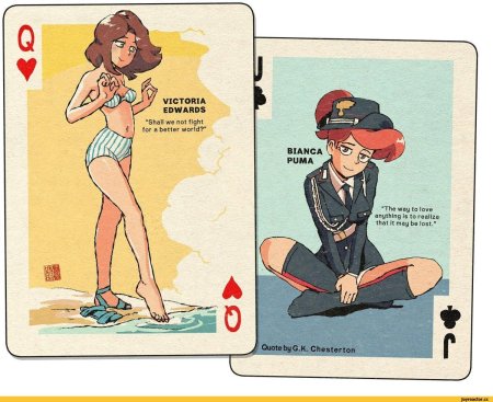 Игральные карты в стиле пин ап