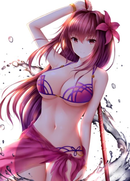 Scathach fate в бикини