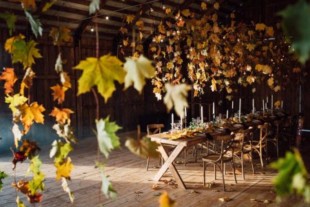 Осенний свадебный декор