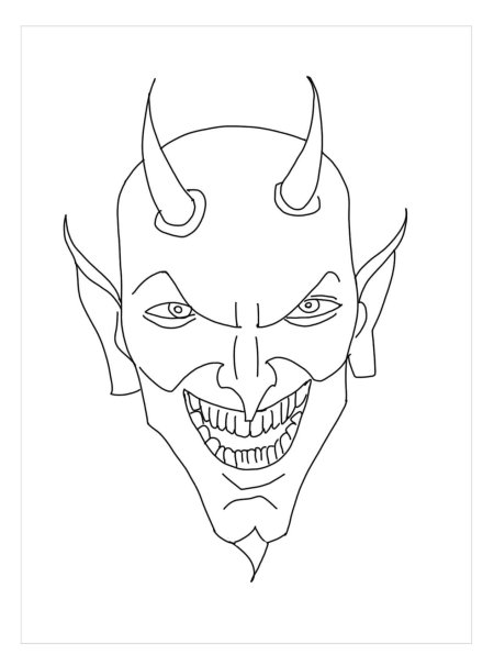 Раскраска демон