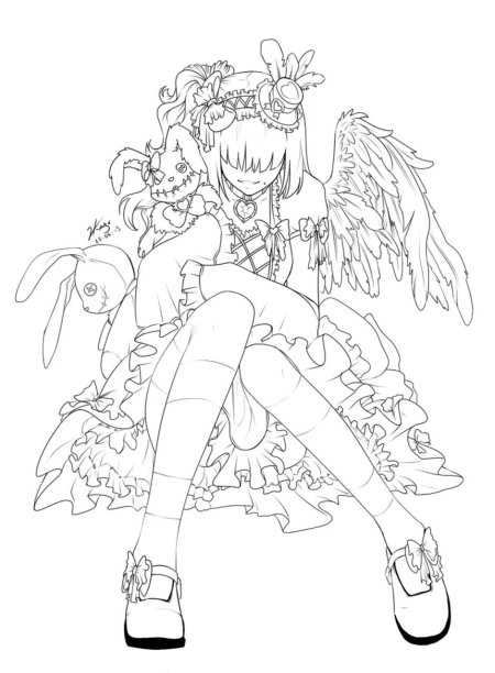 Раскраска антистресс аниме