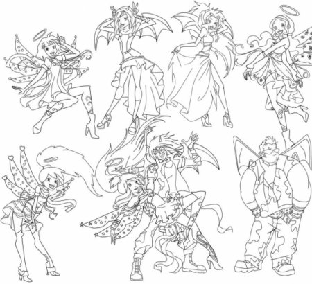 Раскраски друзья ангелов сульфус