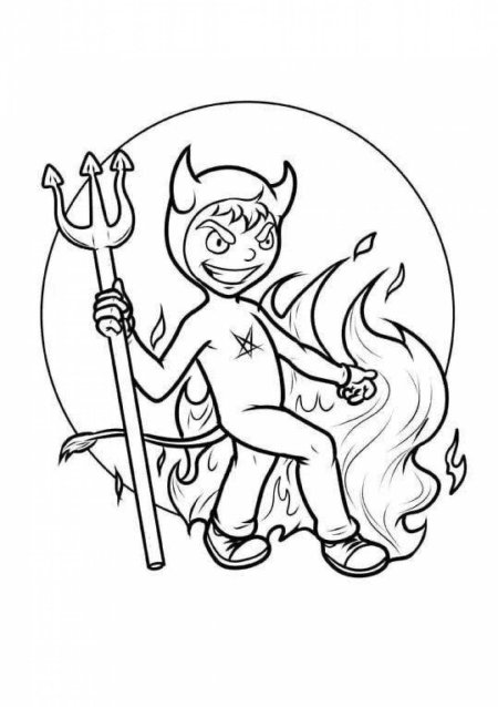 Раскраска дьявол