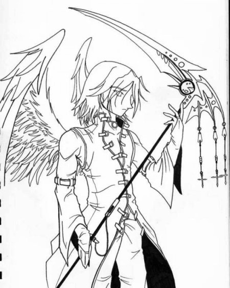 Раскраска аниме демон