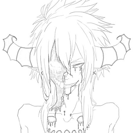 Рисунки для срисовки аниме демоны