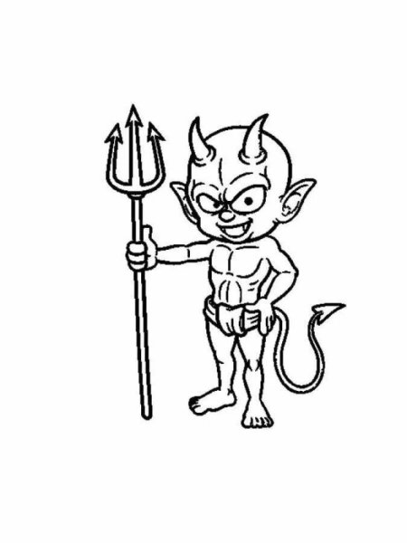 Черт раскраска