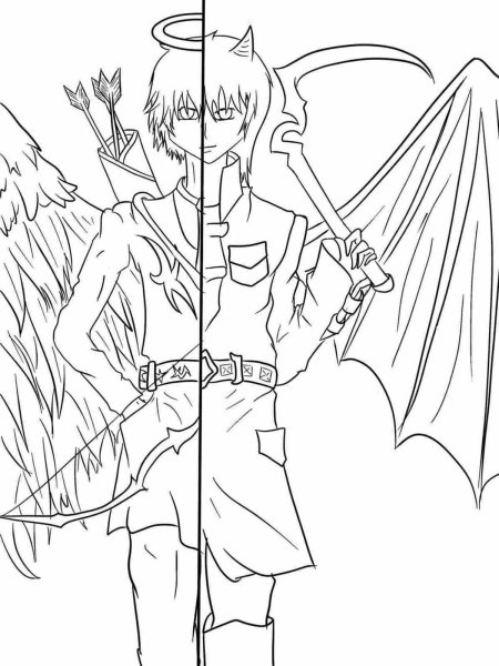 Демоны аниме рисовка