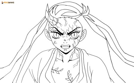 Раскраска аниме клинок рассекающий демонов