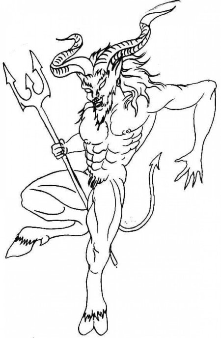 Раскраска демон