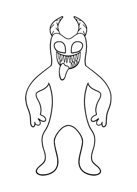 Монстр раскраска