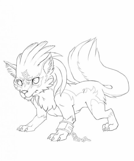 Раскраска аниме животные