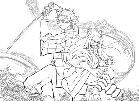 Раскраска клинок рассекающего демона