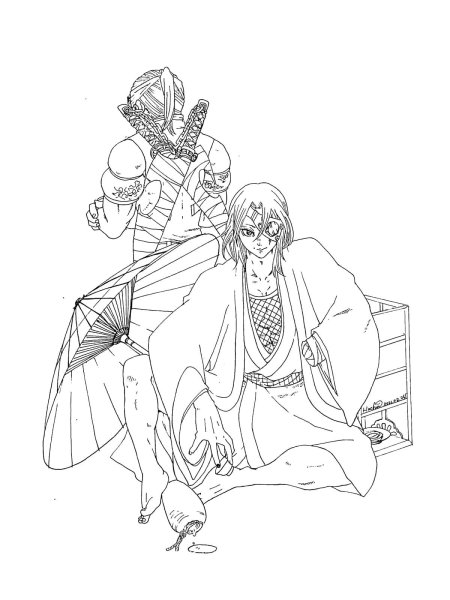 Раскраска клинок рассекающий демонов аказа