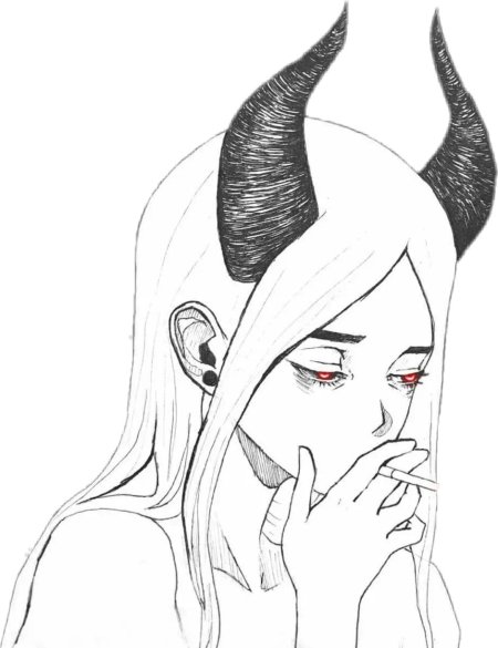 Рисунки для срисовки демон