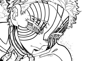 Раскраска аниме клинок рассекающий демонов