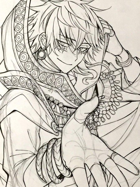 Раскраска аниме парень