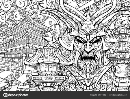 Раскраска самурай