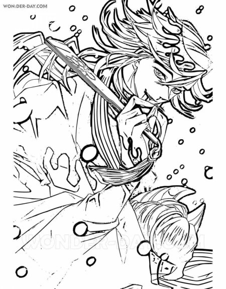 Доума раскраска клинок рассекающий демонов