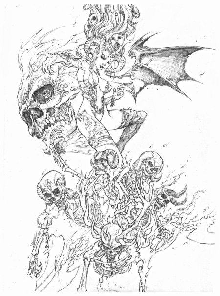 Тату демоны эскизы