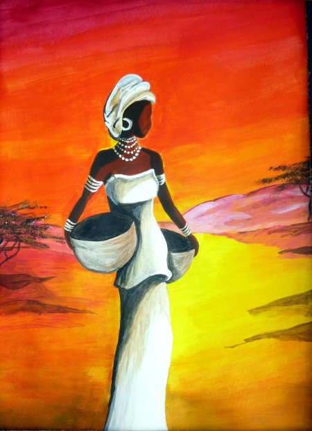 Африканская женщина картина