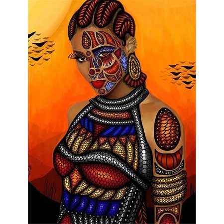 Алмазная мозаика африканская женщина