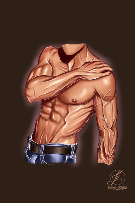 Мужское тело арт