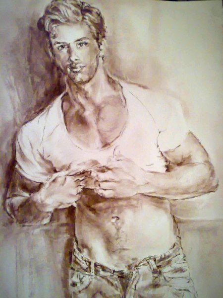 Мужской торс живопись